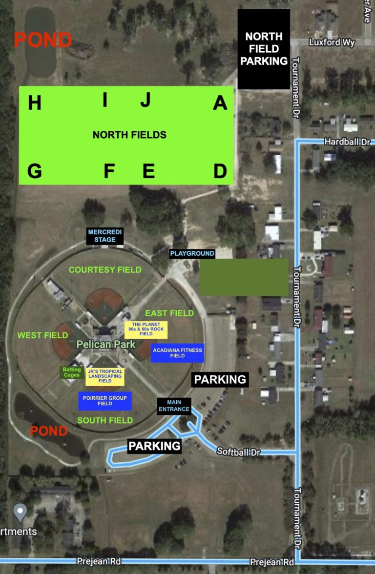 Pelican Park Map Fall 2022 - Warchiefs Sports