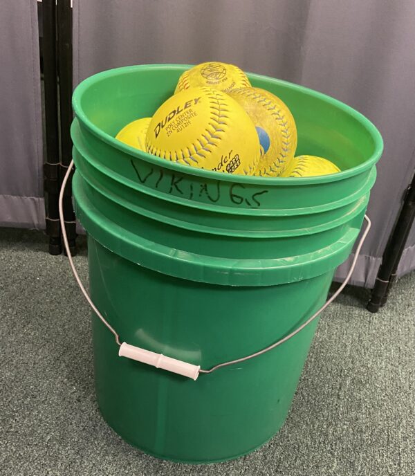 Bucket of Two Dozen Softballs
